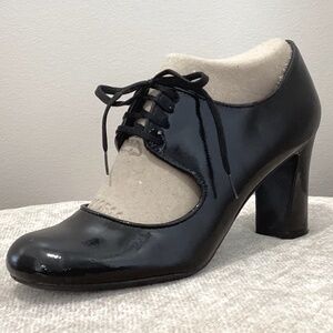 Franco Sarto Patent Lace Up Mary Jane Pumps - 7M